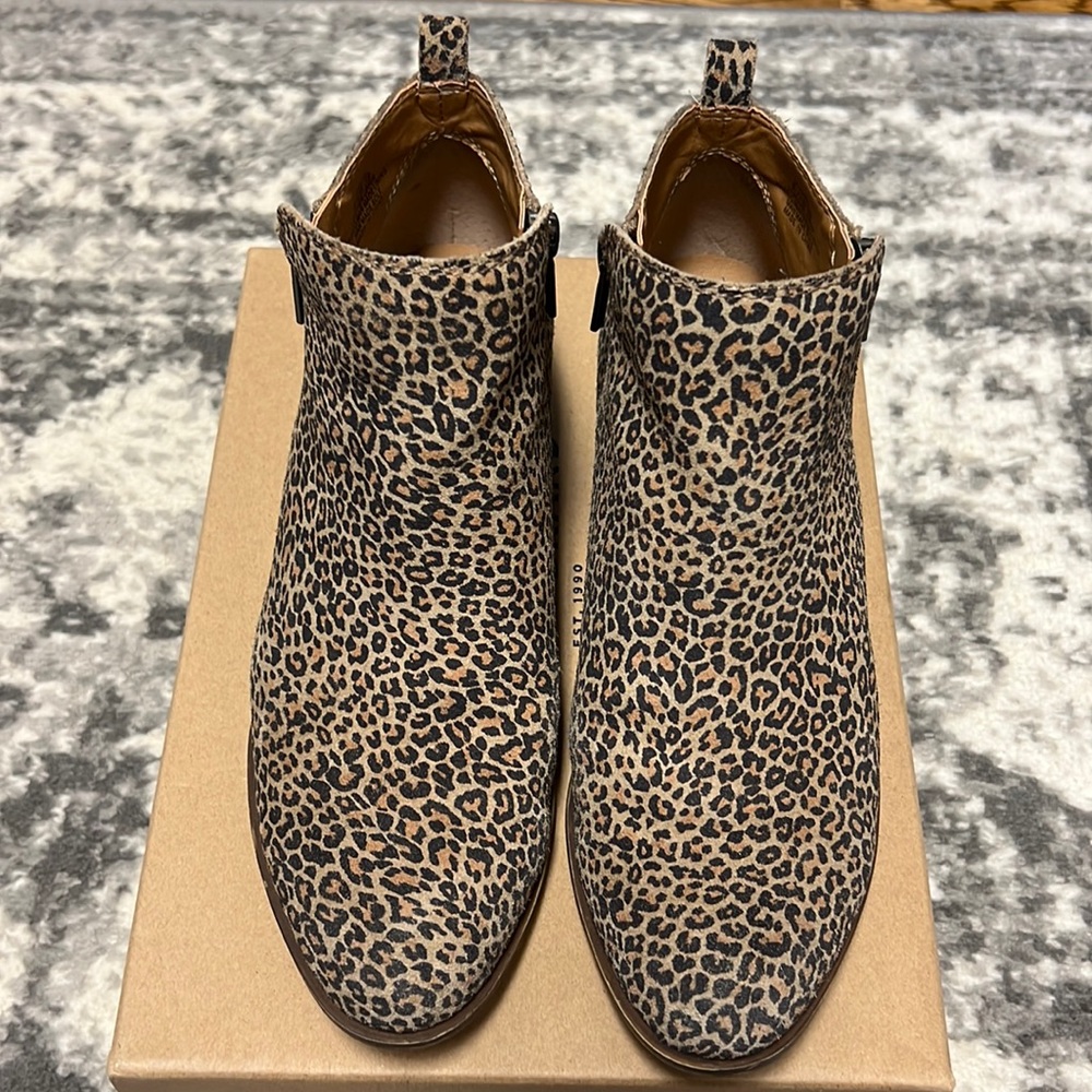 Lucky Brand Basel Booties in Eyelash Sophia Leopard